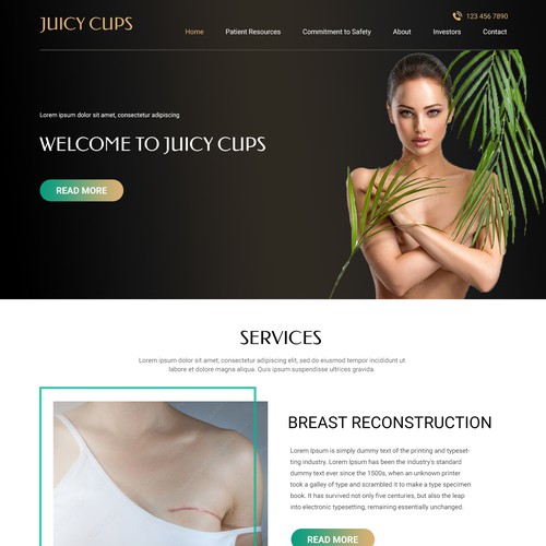 Beauty website with the title 'Spa and Cosmetic website mockup'
