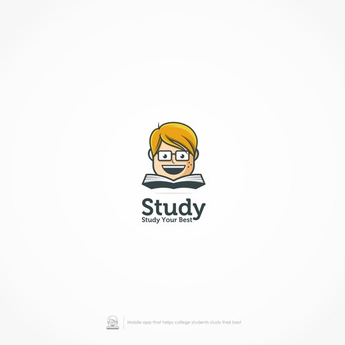 Poetry logo with the title 'The study app will help college students study their best.  Help me with my logo!'