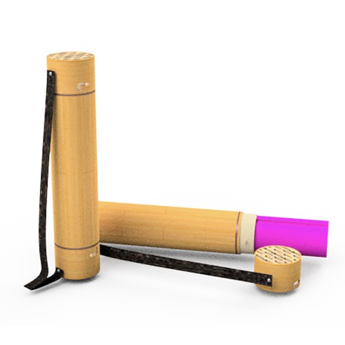 Bamboo design with the title 'Bamboo tube for yoga mattress'