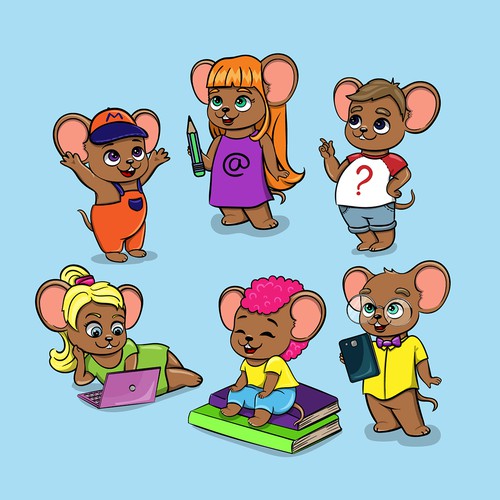 Childish design with the title 'figure for a school book in computer science for younger students (12-13 years old)'