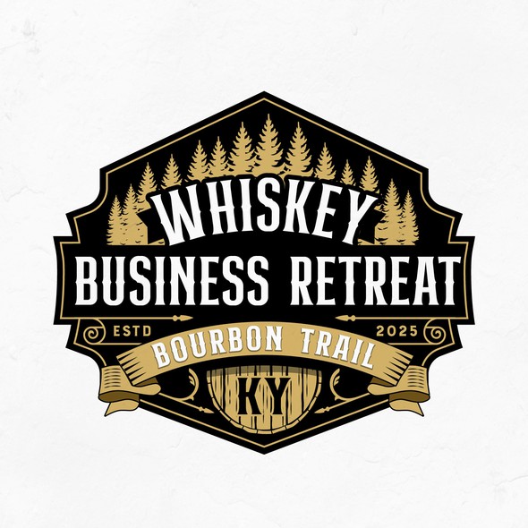 Whiskey logo with the title 'Logo for a vacation rental on the Bourbon Trail'