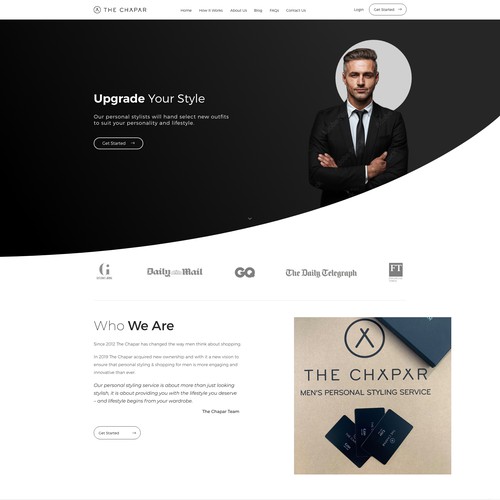 Fashion website with the title 'Clean design'