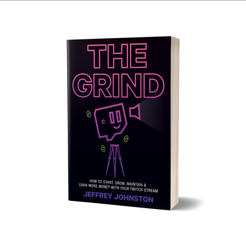 Black book cover with the title 'The Grind Book Cover'