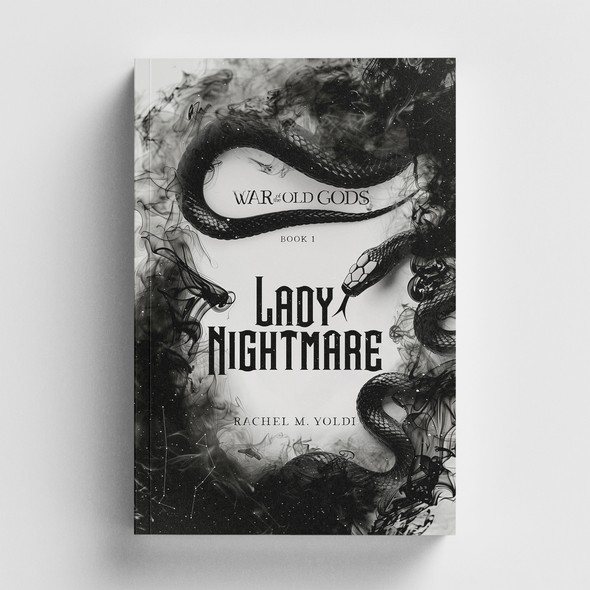 Snake design with the title 'Book Cover for Lady Nightmare'