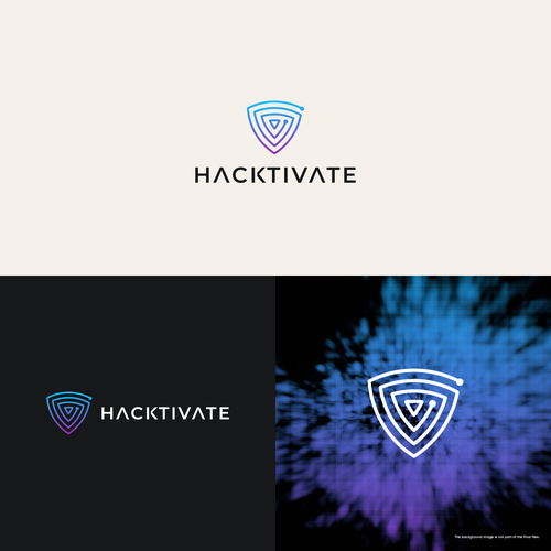 Contemporary design with the title 'Cybersecurity logo'