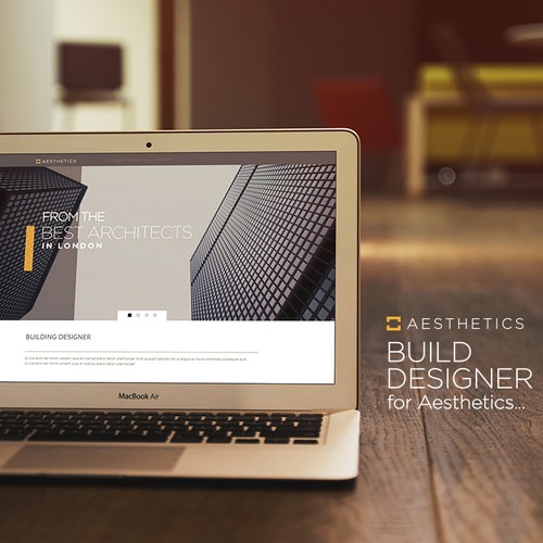 Yellow website with the title 'Hone your skills as a certified Logo & Website designer (1 winner will win $279 and interviewed on 99designs blog!)'