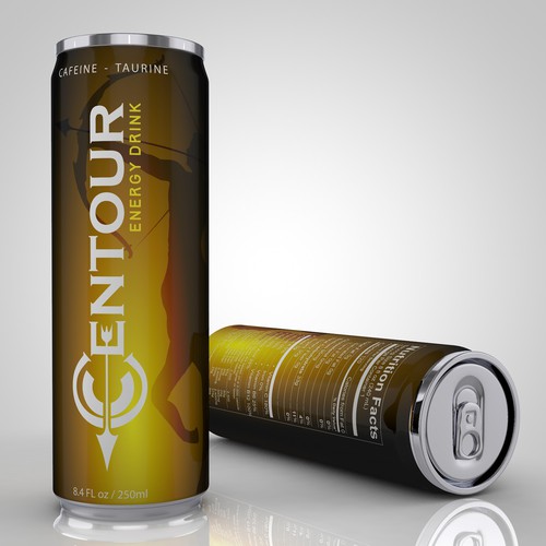 3D label with the title 'Energy Drink'