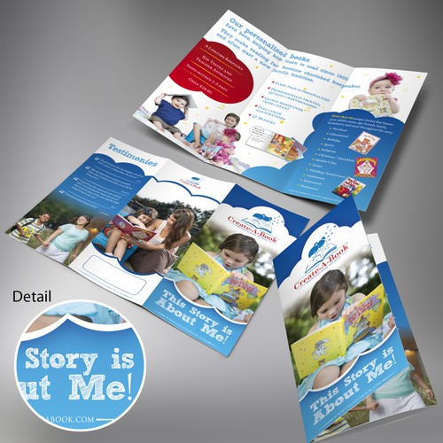 Publishing design with the title 'Create-A-Book personalized childrens books'