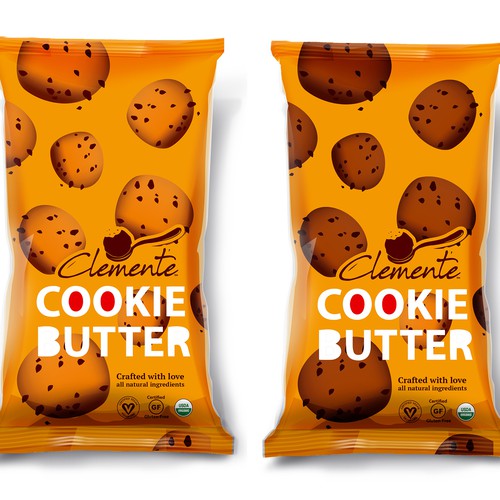 Food packaging with the title 'Design packing for COOKIE BUTTER'