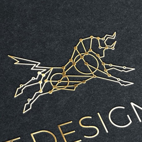 Lightning design with the title 'Bull sign KT Design Co.'