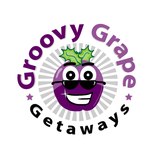 Grapevine logo with the title 'Groovy Grape Logo'