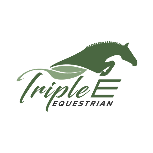 Horse riding logo with the title 'Triple E Coaching'