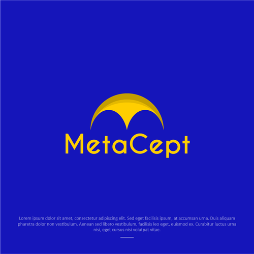 Cobalt blue logo with the title 'MetaCept Logo'