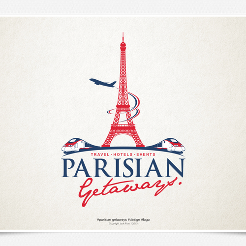 Tour logo with the title 'We need a cool design & you can tell your grandkids that you designed the 'Parisian Getaways' logo.'