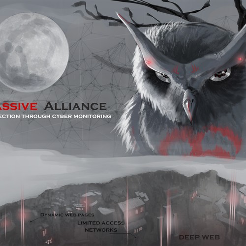 Owl illustration with the title 'Illustration for site'