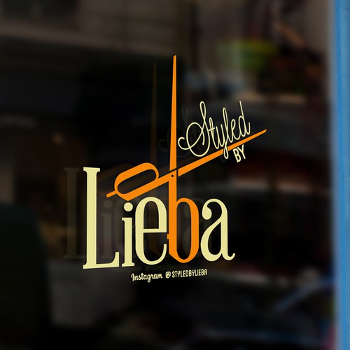 Pet grooming logo with the title 'Styled By Lieba'
