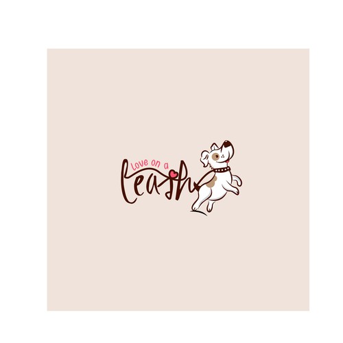 Pen tool logo with the title 'Love on a Leash'