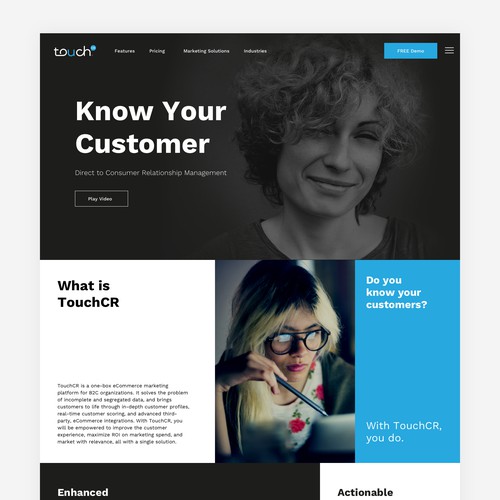 User-friendly website with the title 'Marketing company website'