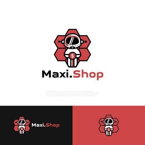 Currency design with the title 'Maxi.Shop'