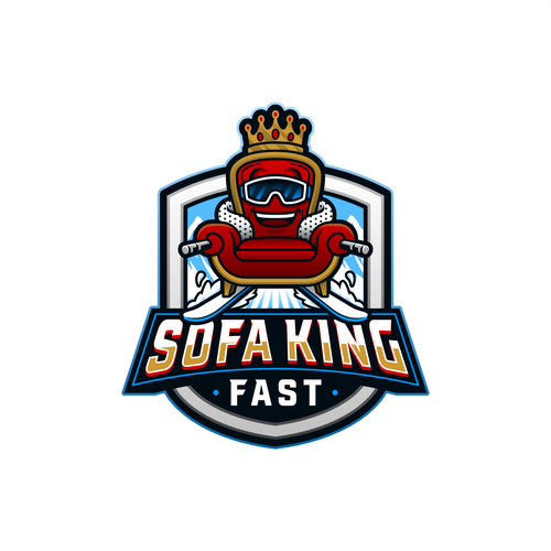 Sofa design with the title 'SOFA KING FAST'