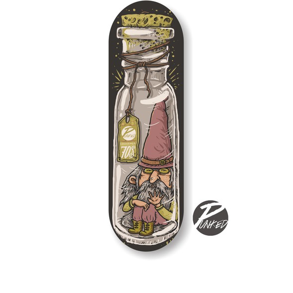 Skateboard artwork with the title 'Skate design'