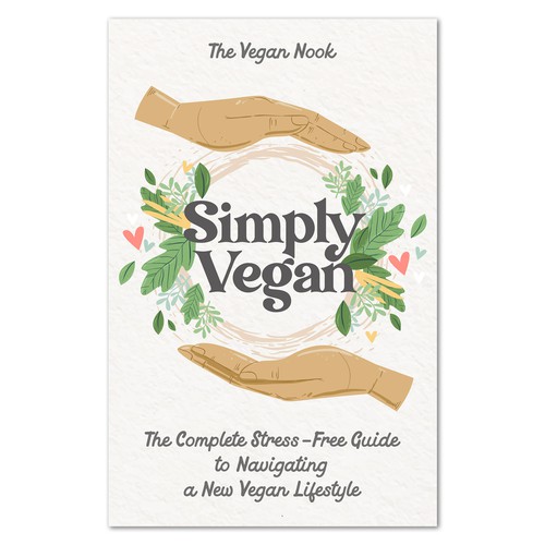 Cooking book cover with the title 'Vegan Food Guide'