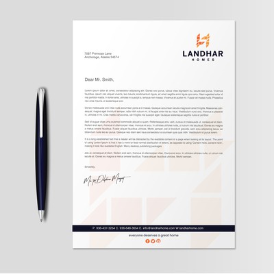 Simple & Clean Letterhead design