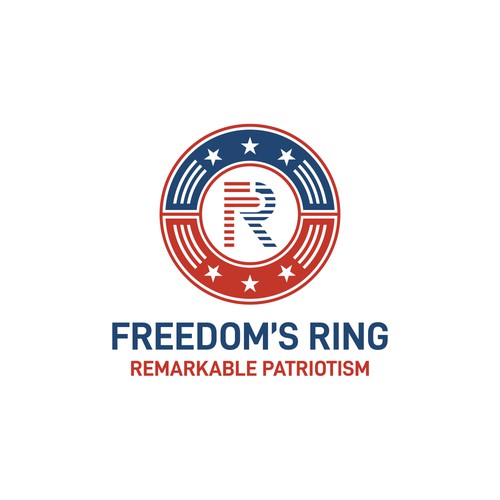 Ring logo with the title 'Logo for Freedom's Ring Remarkable Patriotism'