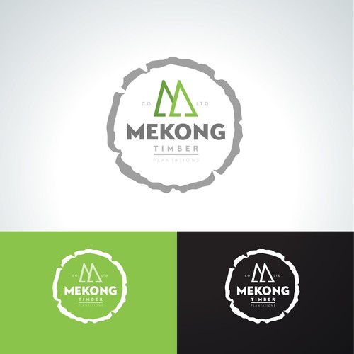 Stamp brand with the title 'Logo for sustainable timber plantation'