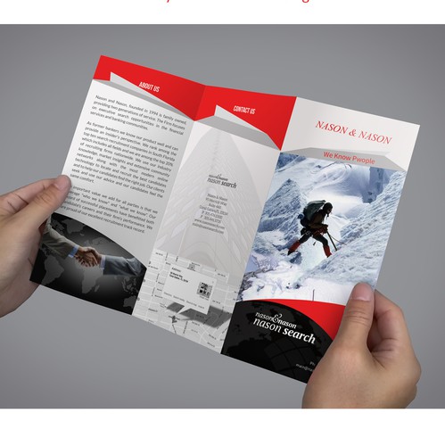 A4 design with the title 'Recruitment tri-fold brochure'