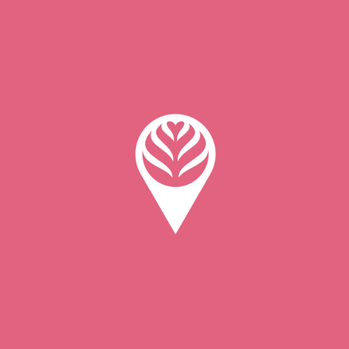 Location pin logo with the title 'Curata'