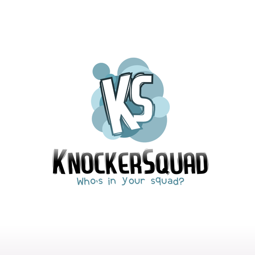 Sky blue logo with the title 'Logo for Bubble Sport company'