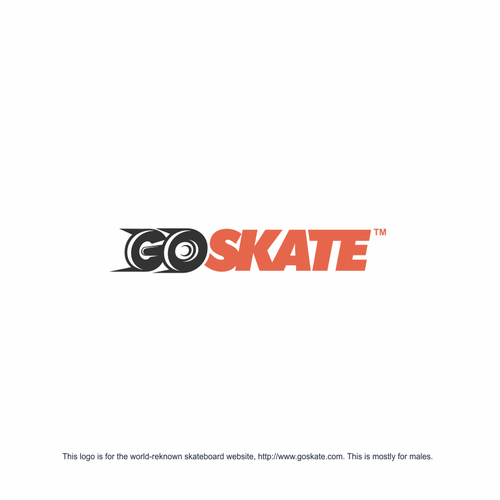 Extreme logo with the title 'GO SKATE This logo is for the world-reknown skateboard website.'