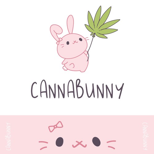 Bad bunny logo with the title 'Cannabunny'