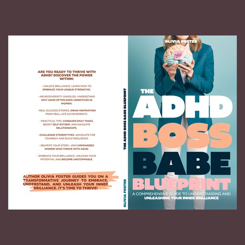Cool book cover with the title 'Book cover "The ADHD Boss Babe Blueprint"'
