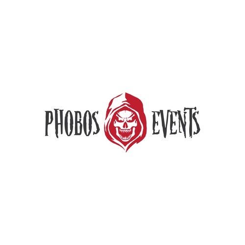Event planning logo with the title 'Horror Logo for Halloween Event Management'
