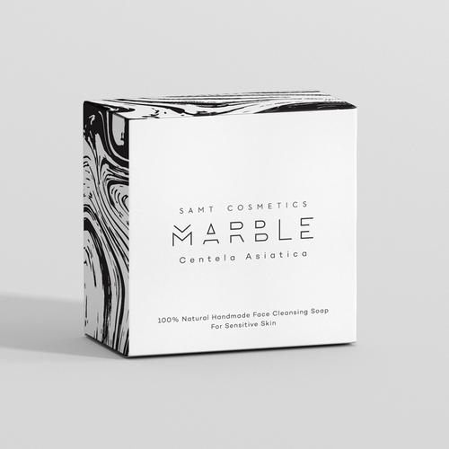 Soap packaging with the title 'Packaging for luxury hand made face soap'