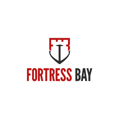 Gear design with the title 'Logo Design for protective gear company Fortress Bay'