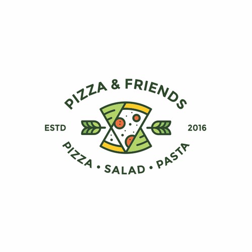 Pasta logo with the title 'Pizza and friends 2'