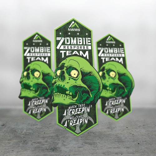 Heavy metal design with the title 'Northwest Motorsport, Zombie Response Team'