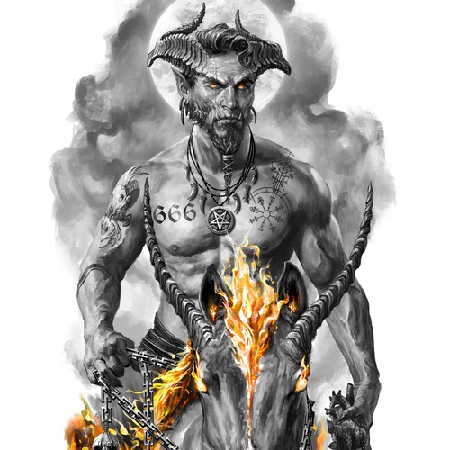 Demon design with the title 'demon'