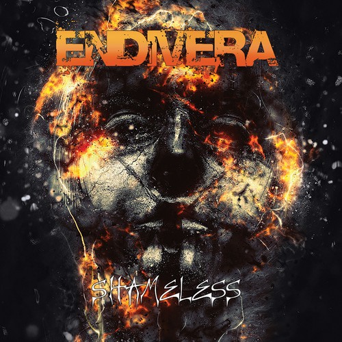 Metal artwork with the title 'Create an album cover for an emerging new rock band'