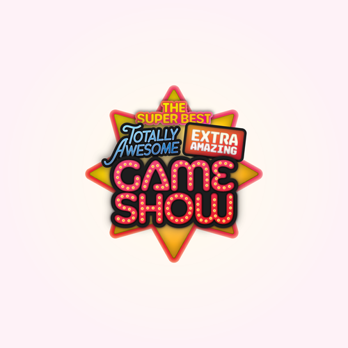 Quirky logo with the title 'Fun and bold logo for a kid's game show!'