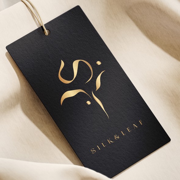 Natural design with the title 'Silk & Leaf - Elegant Logo Design'