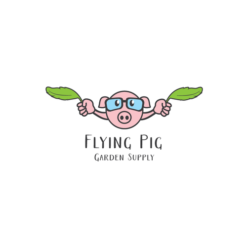 Fly design with the title 'Flying Pig logo'