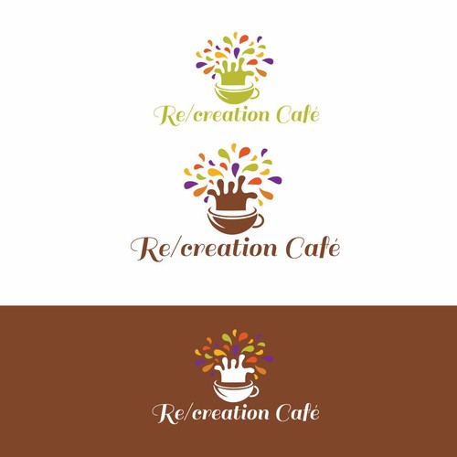 Creation logo with the title 'Cafe logo'