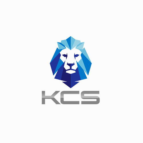 Education logo with the title 'Geometric lion'