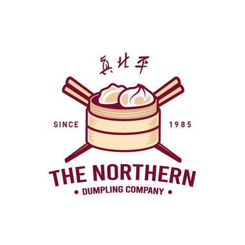 Greek food logo with the title 'THE NORTHERN DUMPLING COMPANY'