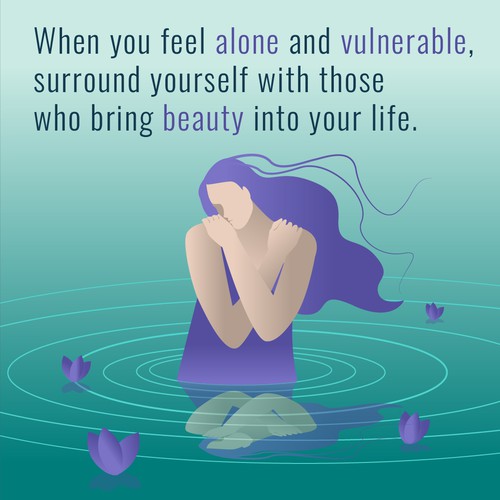 Motivational illustration with the title 'Mental health related IG post '