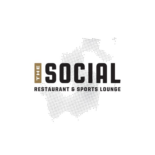Bar and restaurant logo with the title 'The Social'